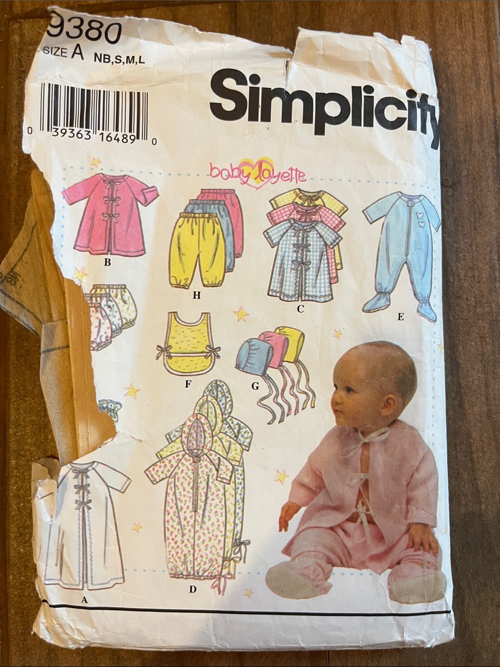 Simplicity Pink Baby Layette Pattern - Gown, Jacket & Accessories